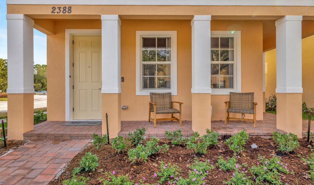 Covered porch for relaxing