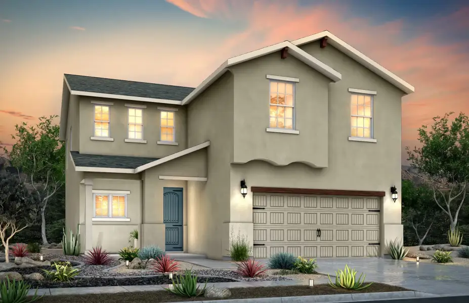 Representative exterior photo of a completed home built from the Winfield by View Homes in Paseo del Este, El Paso, TX (Image 2). Representative exterior photo of a completed home built from the Winfield by View Homes in Paseo del Este, El Paso, TX (Image 2).