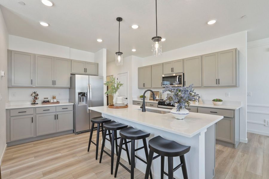 Representative furnished interior of a home built from the Novella Four by Brookfield Residential in Barefoot, Firestone (Image 5).