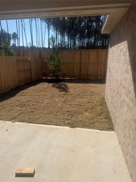 Exterior details and patio area of a home in Evergreen 40', Conroe (Image 17).