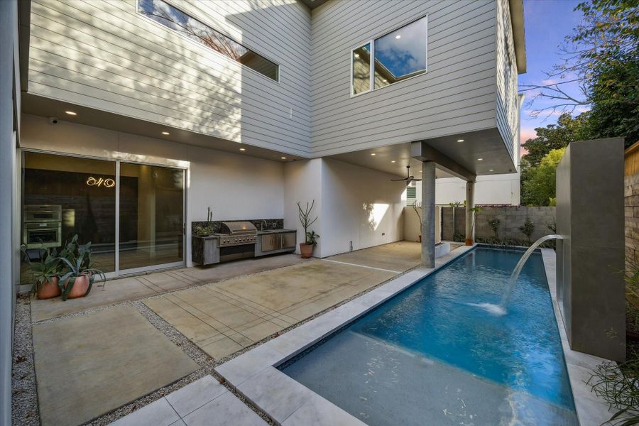 Exterior details and patio area of a home in , Houston (Image 2).