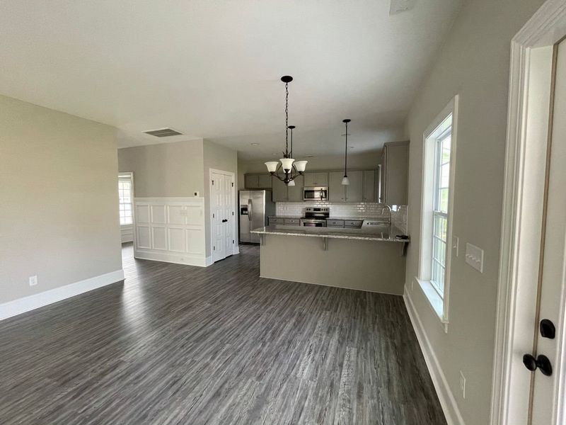 Representative unfurnished interior of a home built from the New Haven by Bill Clark Homes in Carolina Creek, Hampstead (Image 7).