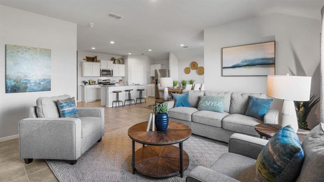 Furnished interior view inside a new home in Rosewood at Beltmill, Fort Worth (Image 4). Furnished interior view inside a new home in Rosewood at Beltmill, Fort Worth (Image 4).
