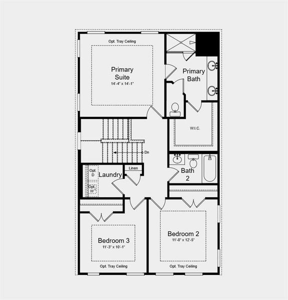 2D floor plan layout of this home in Rosewood Farm, Lawrenceville, GA (Image 4).