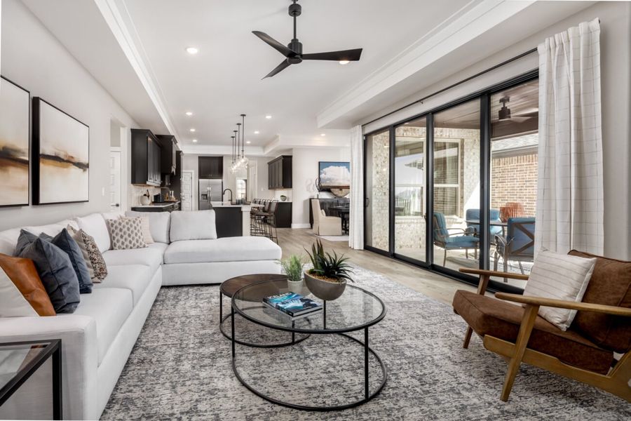 Representative furnished interior of a home built from the Verona by Ladera Texas in Ladera Prosper, Prosper (Image 9).