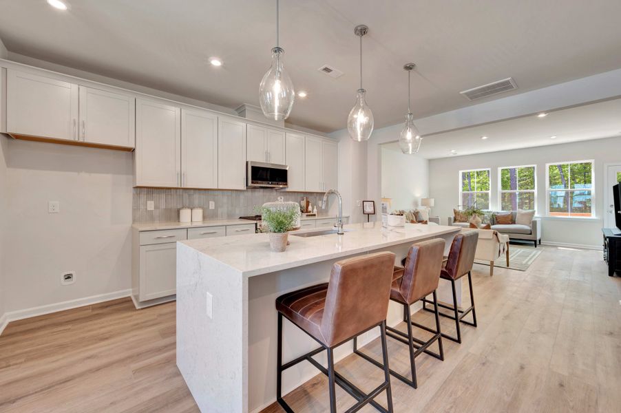 Representative furnished interior of a home built from the Huck by Tri Pointe Homes in Twinleaf Townes, Chapel Hill (Image 4).