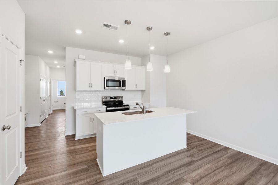 Furnished interior view inside a new home in Nichols Landing, Charlotte (Image 5).