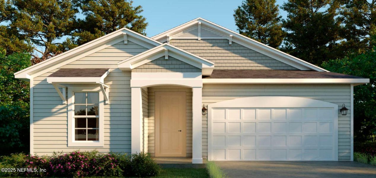 Front exterior of a new home in , St. Augustine, FL, highlighting curb appeal (Image 1). Front exterior of a new home in , St. Augustine, FL, highlighting curb appeal (Image 1).