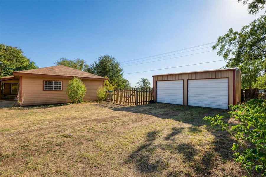 Side of Front Yard and Garage