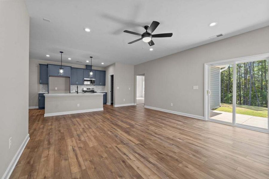 Representative unfurnished interior of a home built from the Weymouth by Caviness & Cates Communities in Bartlett Manor, Youngsville (Image 57).