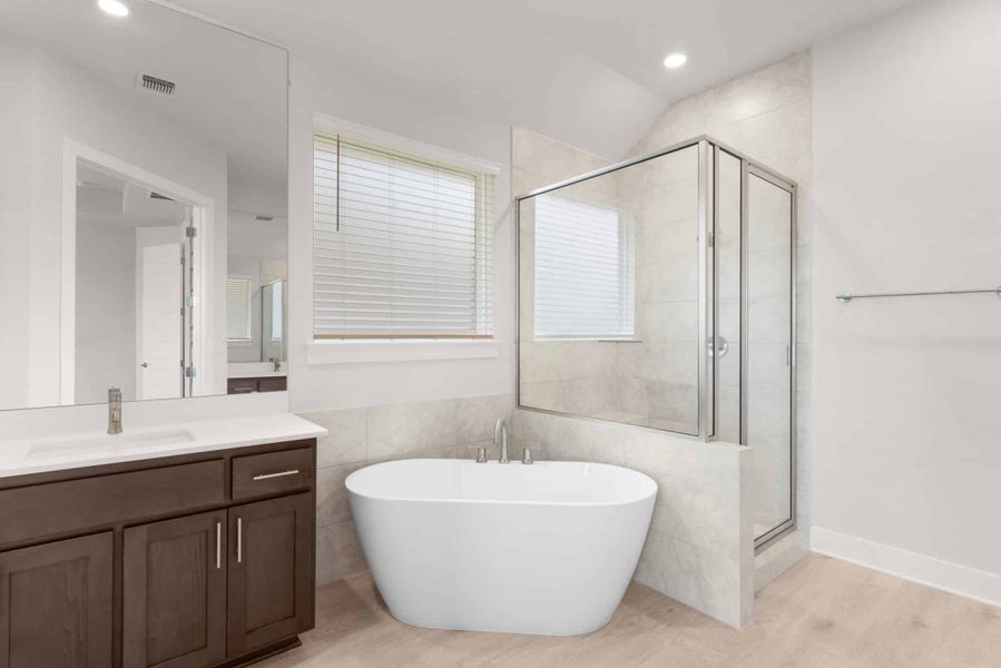 Furnished interior view inside a new home in Broken Oak, Georgetown (Image 7). Furnished interior view inside a new home in Broken Oak, Georgetown (Image 7).