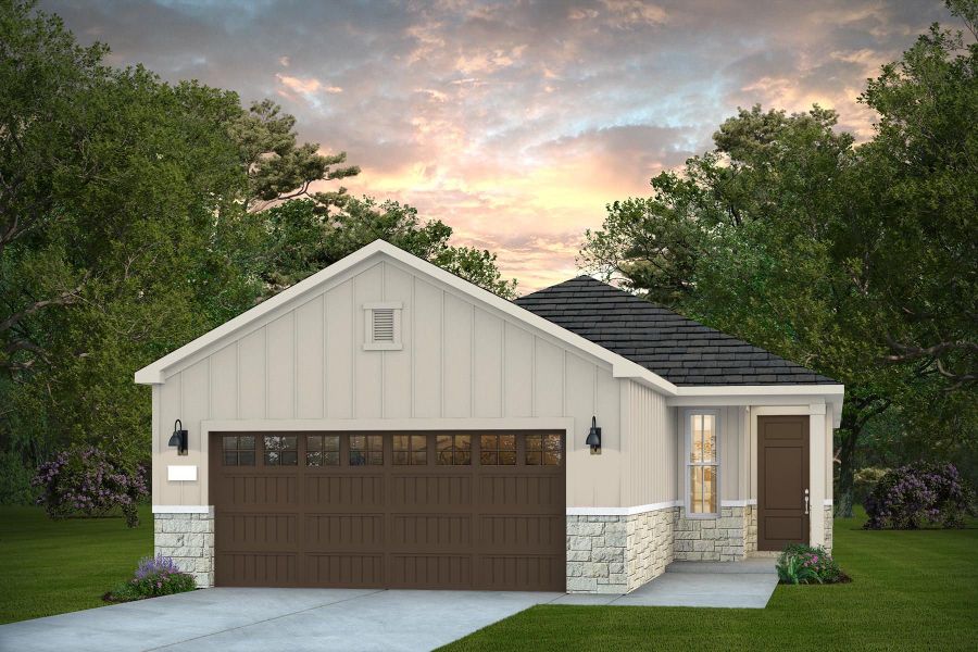 Representative exterior photo of a completed home built from the Compass by Del Webb in Sun City Texas, Georgetown, TX (Image 23). Representative exterior photo of a completed home built from the Compass by Del Webb in Sun City Texas, Georgetown, TX (Image 23).