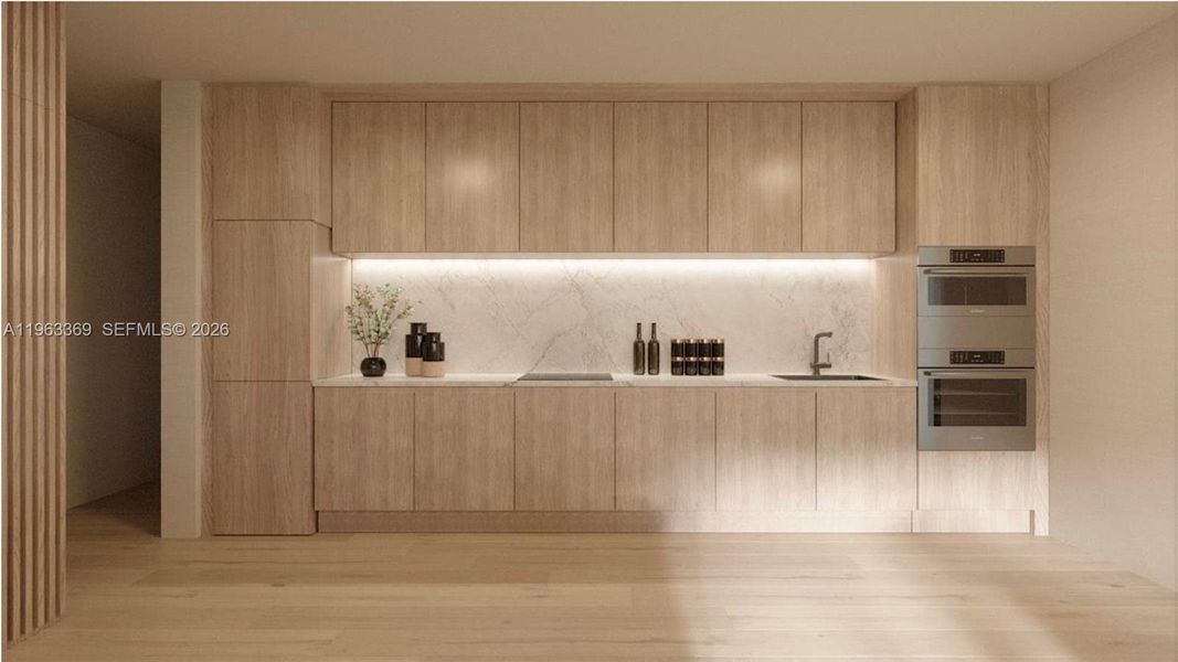 Furnished interior view inside a new home in , Miami Beach (Image 10).