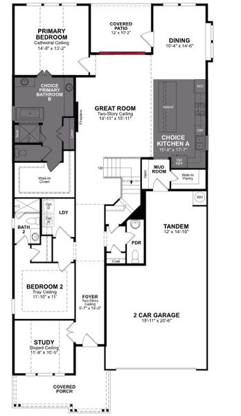 2D floor plan layout of this home in Amira, Tomball, TX (Image 3).