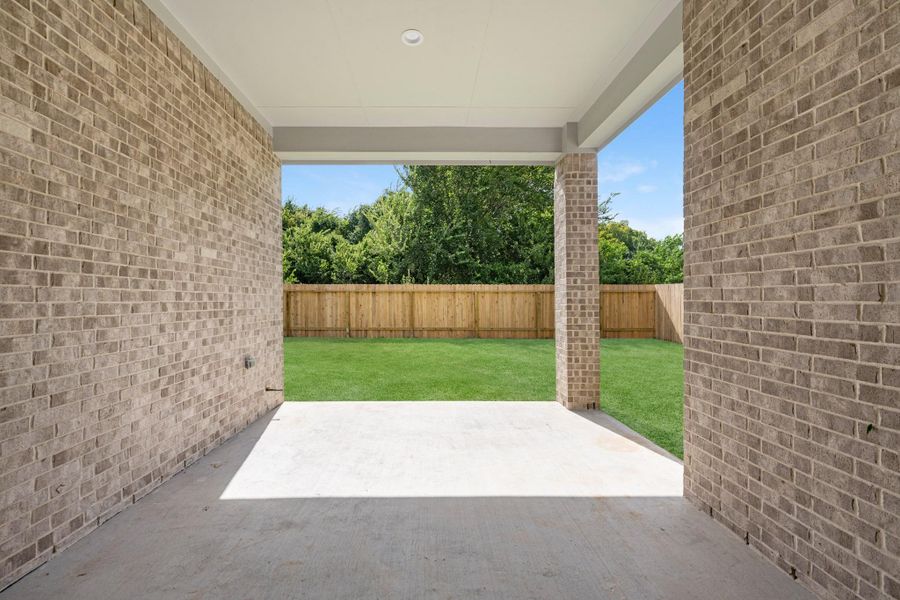 Exterior details and patio area of a home in Morton Creek Ranch, Katy (Image 4). Exterior details and patio area of a home in Morton Creek Ranch, Katy (Image 4).