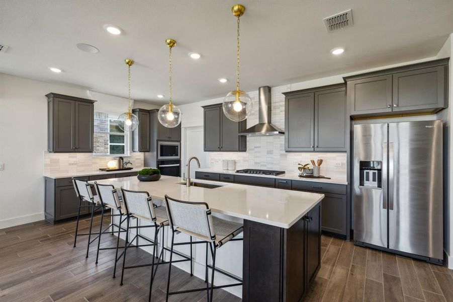 Model Representation* - View of Kitchen from Gathering Room