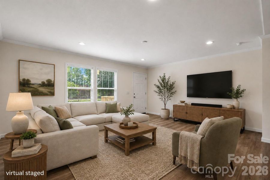 Virtually Staged Living Room