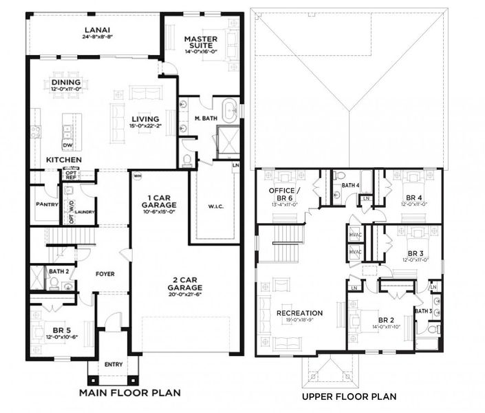 2D floor plan layout for the Coquina by Casa Fresca Homes in Mirada, San Antonio, FL (Image 3).