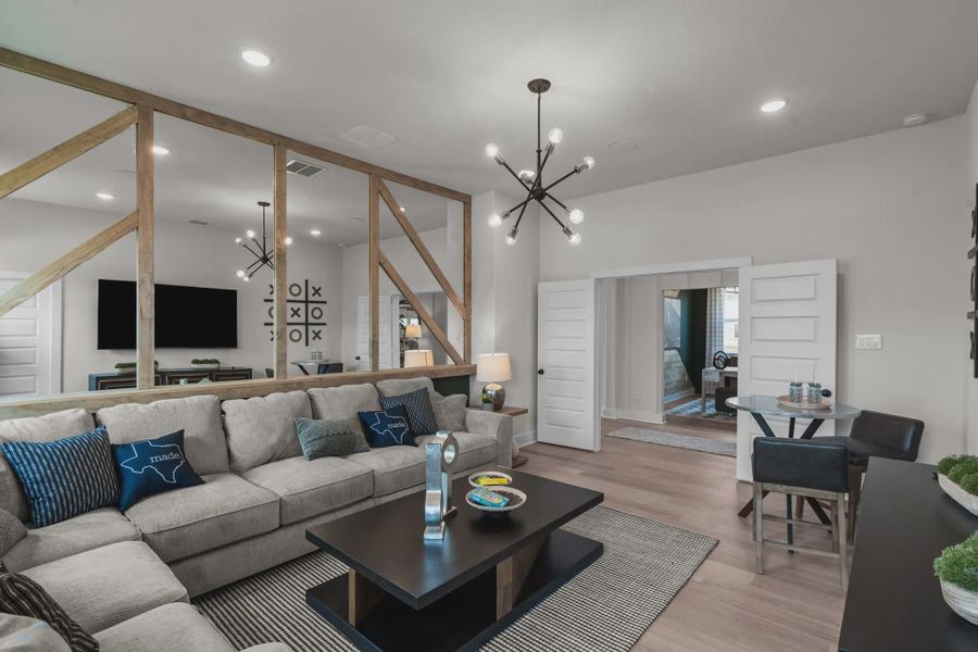 Representative furnished interior of a home built from the Morgan by Chesmar Homes in Esperanza 50's, Boerne (Image 10).