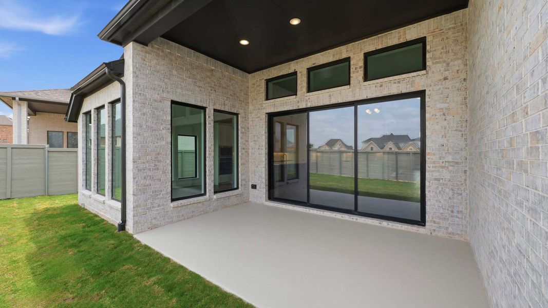 Exterior details and patio area of a home in Ramble, Celina (Image 3). Exterior details and patio area of a home in Ramble, Celina (Image 3).
