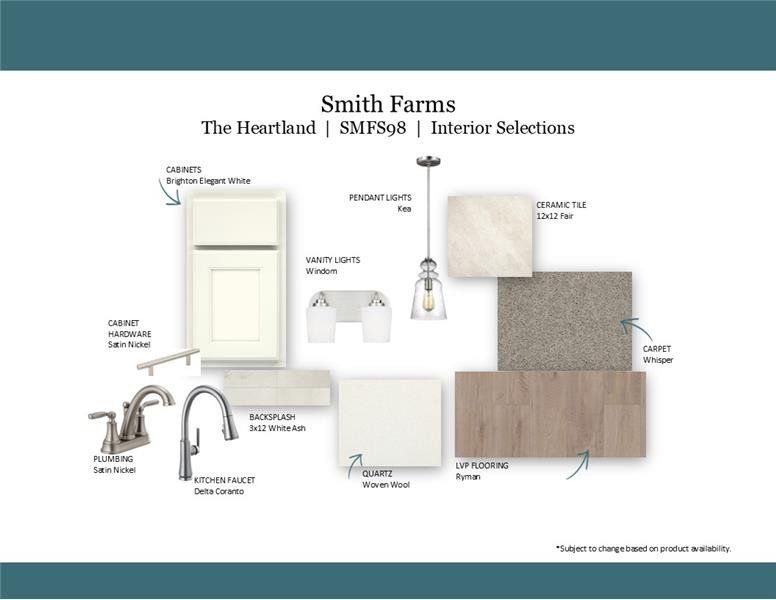 Sample of building materials used in homes in Smith Farms, Murfreesboro (Image 34).