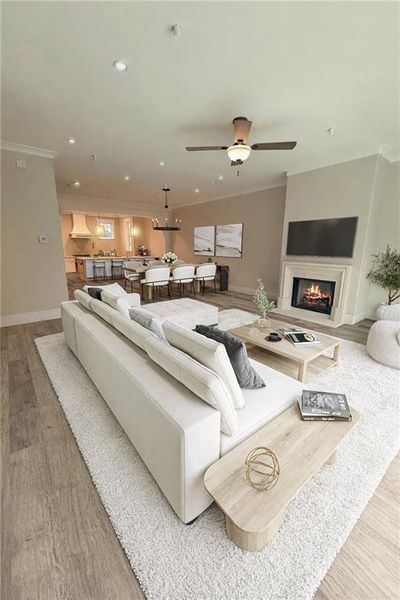 Furnished interior view inside a new home in , Atlanta (Image 6). Furnished interior view inside a new home in , Atlanta (Image 6).