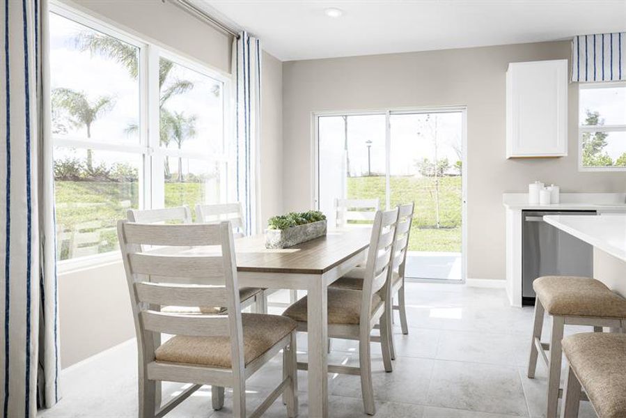 Representative furnished interior of a home built from the Piper End Unit by Ryan Homes in Terra Lago Townhomes, Indiantown (Image 5).