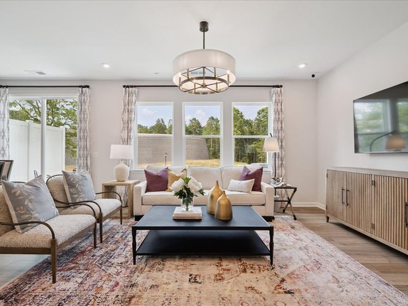 Representative furnished interior of a home built from the Catawba by Tri Pointe Homes in Millstone, Cramerton (Image 14).