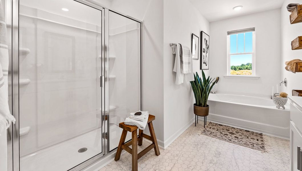 Furnished interior in a model home at Benjamin's Grove in Woodruff (Image 21).