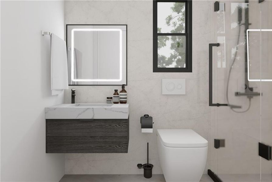 Furnished interior view inside a new home in , Sugar Hill (Image 36).