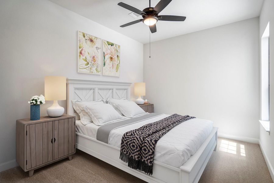 Furnished interior view inside a new home in Jordan Ranch 70' Lots, Fulshear (Image 4). Furnished interior view inside a new home in Jordan Ranch 70' Lots, Fulshear (Image 4).