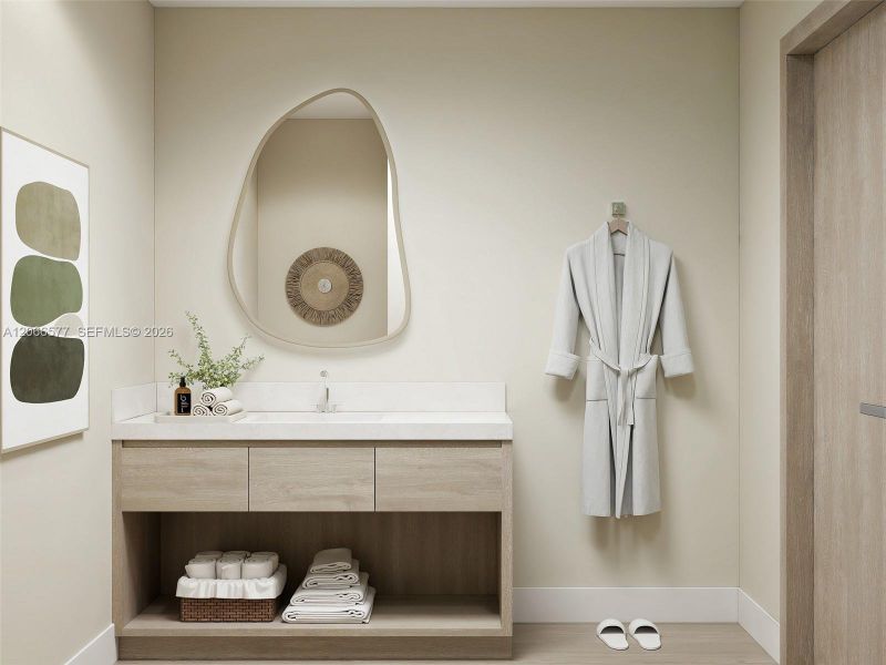 Furnished interior view inside a new home in , Miami (Image 6).