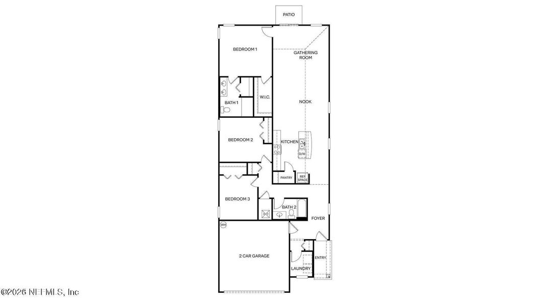 2D floor plan layout of this home in Ravenswood Village, St. Augustine, FL (Image 5). 2D floor plan layout of this home in Ravenswood Village, St. Augustine, FL (Image 5).