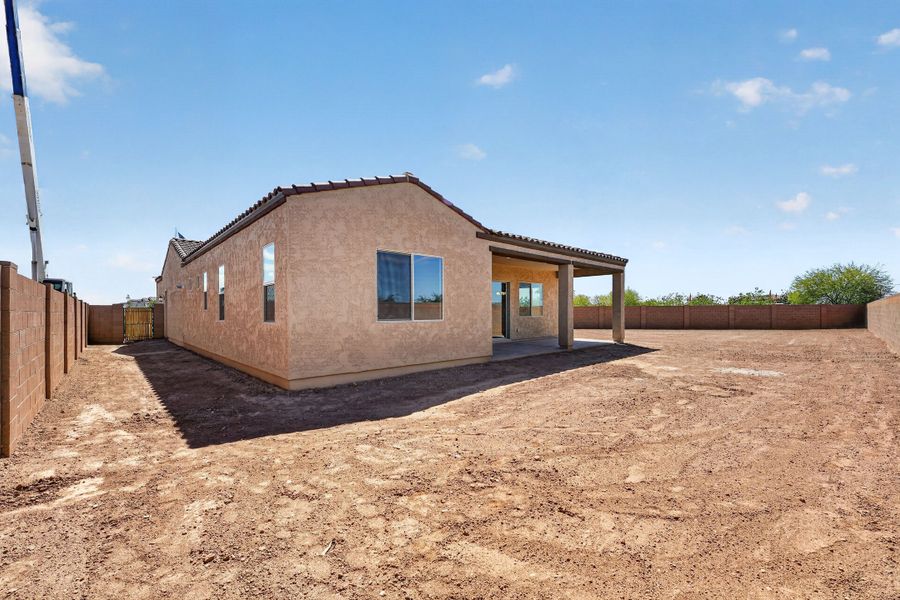 Exterior details and patio area of a home in Combs Ranch, San Tan Valley (Image 3). Exterior details and patio area of a home in Combs Ranch, San Tan Valley (Image 3).