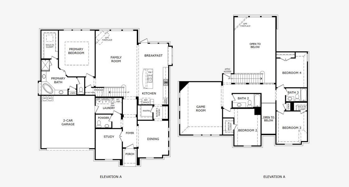 2D floor plan layout for the Concept 3135 by Landsea Homes in Coyote Crossing, Godley, TX (Image 1). 2D floor plan layout for the Concept 3135 by Landsea Homes in Coyote Crossing, Godley, TX (Image 1).