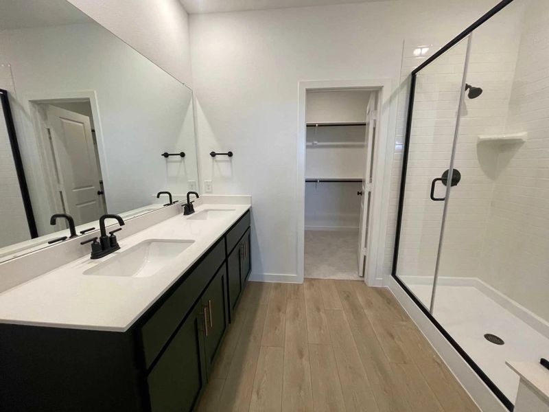 Primary Bathroom Construction Progress featuring the Luxe Collection Primary Bathroom Construction Progress featuring the Luxe Collection