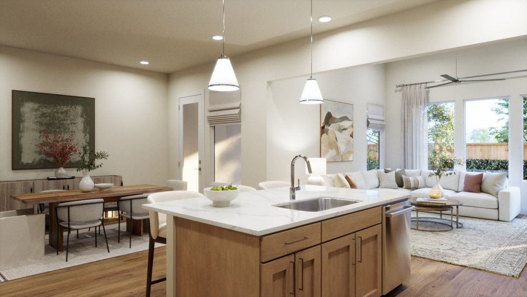 Representative furnished interior of a home built from the 4060 by Risewell Homes in Bluff Haven, Georgetown (Image 9).