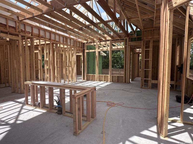 In-progress construction of a new home in Village at Three Oaks, Seguin, TX (Image 18).