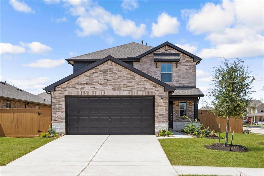 Front exterior of a new home in Churchill, Anna, TX, highlighting curb appeal (Image 13).