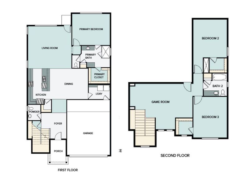 2D floor plan layout of this home in Cross Creek, Cedar Park, TX (Image 2). 2D floor plan layout of this home in Cross Creek, Cedar Park, TX (Image 2).