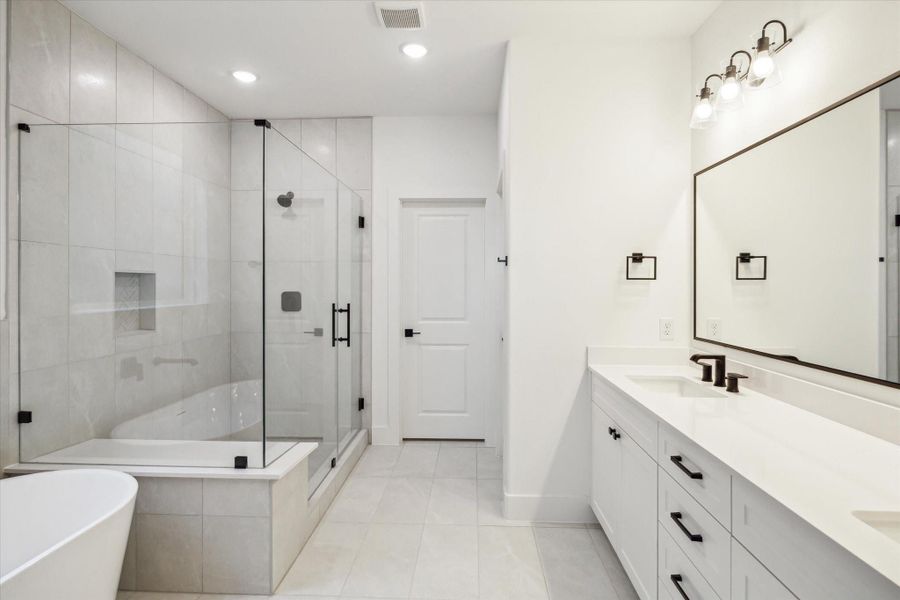 Furnished interior in a model home at The Heights Haus Collection in Houston (Image 8).