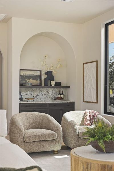 Furnished interior view inside a new home in , Tampa (Image 12). Furnished interior view inside a new home in , Tampa (Image 12).