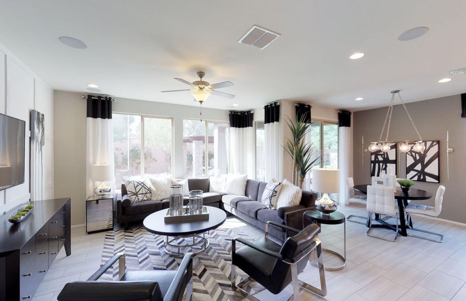 Representative furnished interior of a home built from the Cosenza by Pulte Homes in Vistoso Canyon Estates, Oro Valley (Image 4). Representative furnished interior of a home built from the Cosenza by Pulte Homes in Vistoso Canyon Estates, Oro Valley (Image 4).
