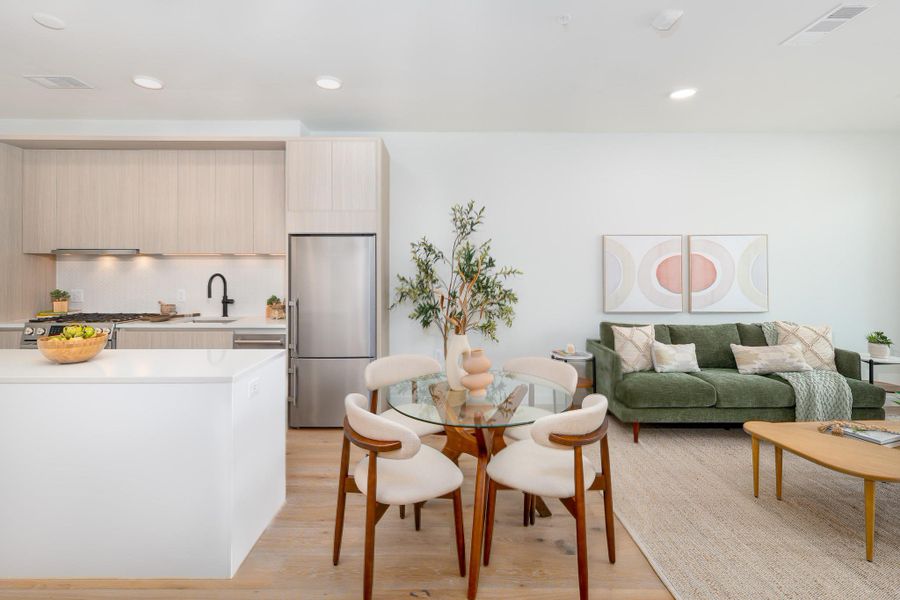 Furnished interior in a model home at One Oak in Austin (Image 19).