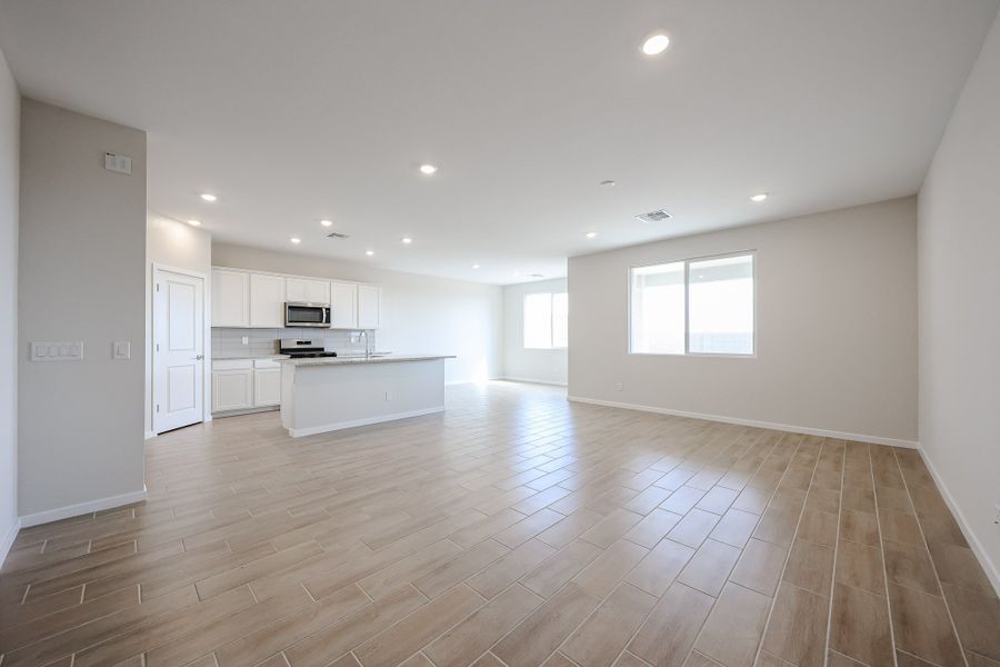 A large empty kitchen.