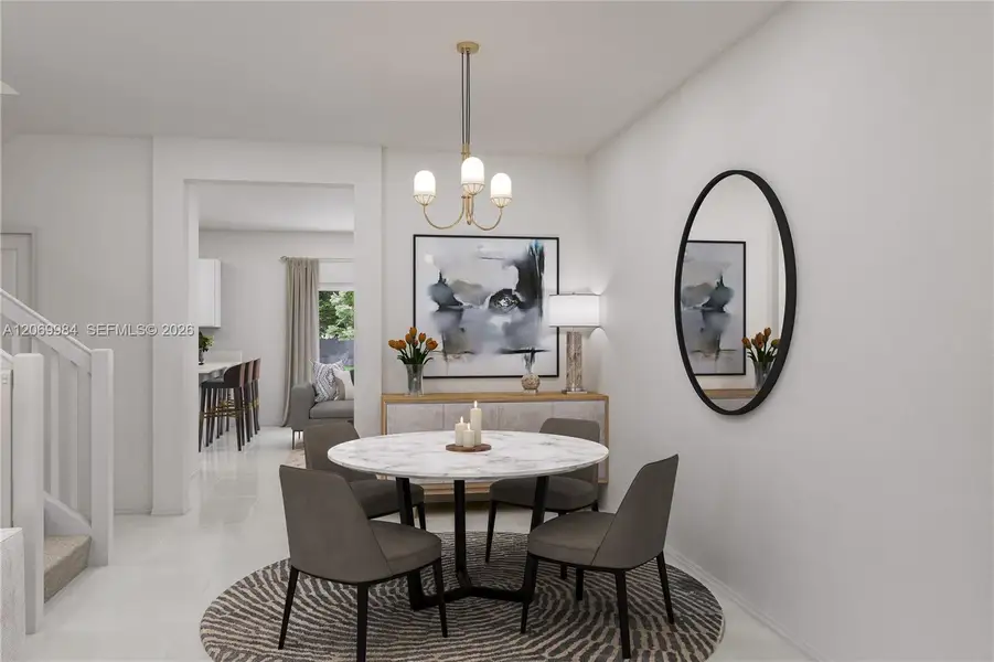 Furnished interior view inside a new home in Breezewood, Miami (Image 4).