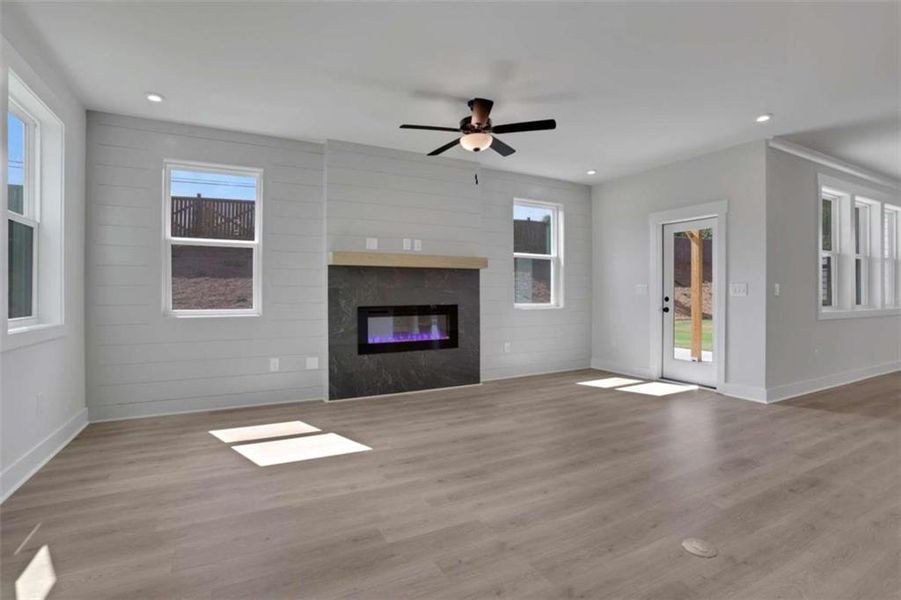 Spacious, unfurnished interior of a new home in The Paddocks at Doc Hughes, Buford (Image 24). Spacious, unfurnished interior of a new home in The Paddocks at Doc Hughes, Buford (Image 24).