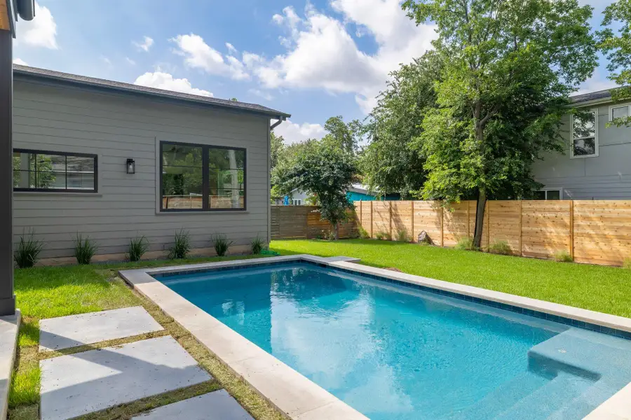 Exterior details and patio area of a home in , Austin (Image 4). Exterior details and patio area of a home in , Austin (Image 4).