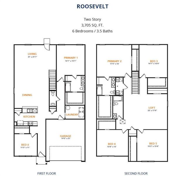 2D floor plan layout of this home in Whispering Winds, Alvord, TX (Image 3).