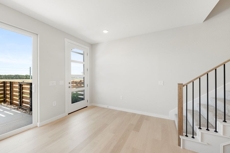Spacious, unfurnished interior of a new home in Wildridge, Oak Point (Image 22). Spacious, unfurnished interior of a new home in Wildridge, Oak Point (Image 22).